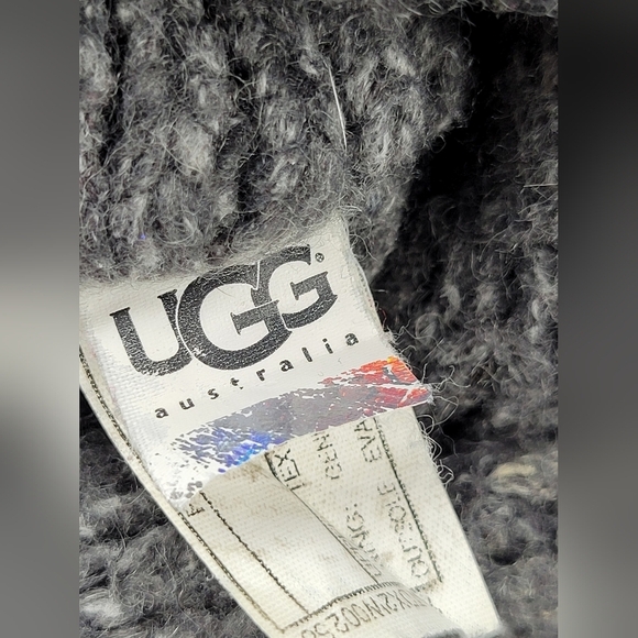 Ugg Womens Gray Australia Lattice Button Knit Tall Boots Size US 8 - Picture 14 of 16